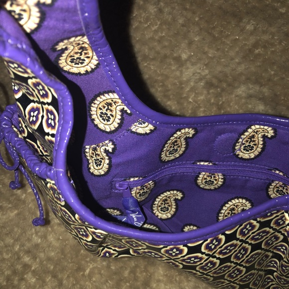 Vera Bradley Frill Tied Together Simply Violet Hobo Purse - NWOT - Picture 3 of 7